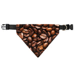 Roasted Coffee Bean Print Over The Collar Dog Bandana