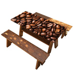 Roasted Coffee Bean Print Picnic Table Cover