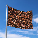 Roasted Coffee Bean Print Polyester Flag