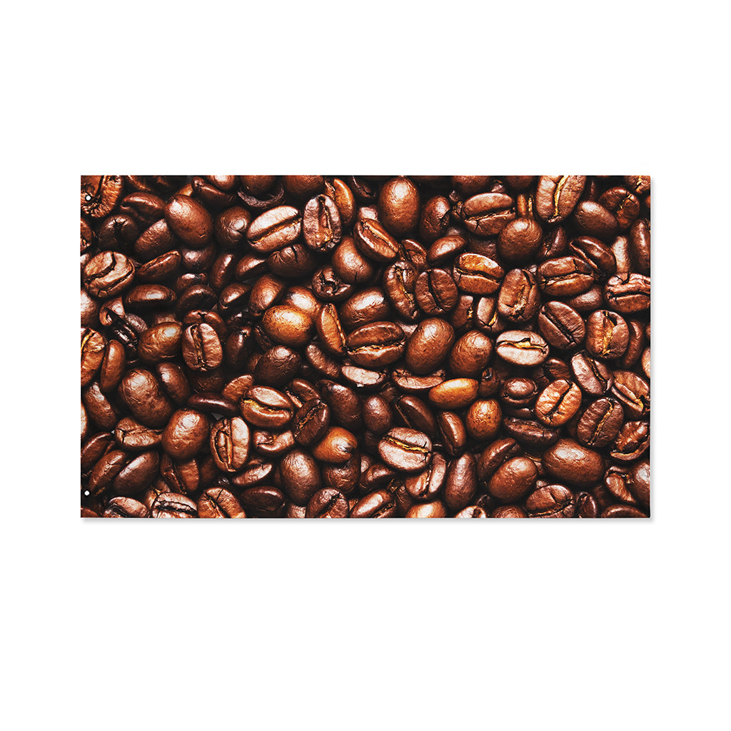 Roasted Coffee Bean Print Polyester Flag