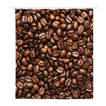 Roasted Coffee Bean Print Polyester Shower Curtain