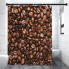 Roasted Coffee Bean Print Premium Shower Curtain