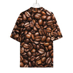 Roasted Coffee Bean Print Rayon Hawaiian Shirt