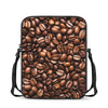 Roasted Coffee Bean Print Rectangular Crossbody Bag