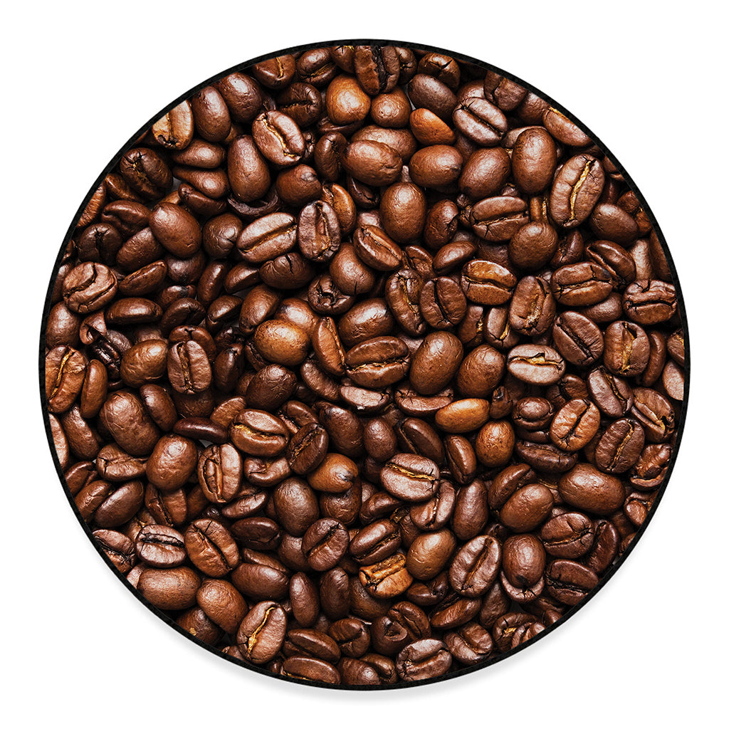 Roasted Coffee Bean Print Round Floor Mat