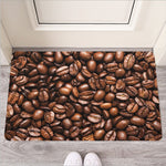 Roasted Coffee Bean Print Rubber Doormat