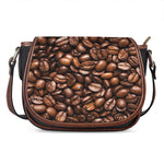 Roasted Coffee Bean Print Saddle Bag