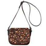 Roasted Coffee Bean Print Saddle Bag