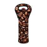 Roasted Coffee Bean Print Single Neoprene Wine Tote