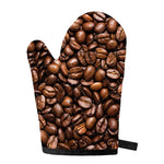 Roasted Coffee Bean Print Single Oven Mitt