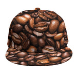 Roasted Coffee Bean Print Snapback Cap