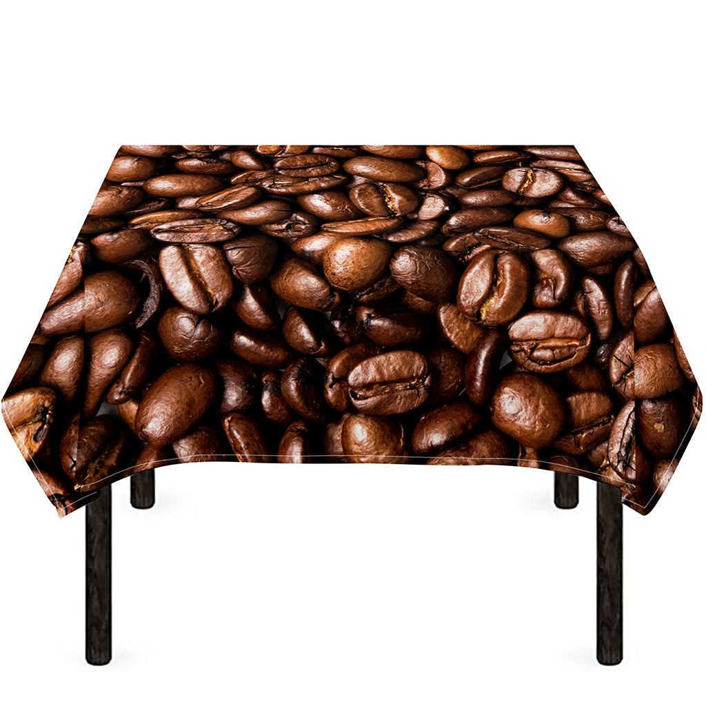 Roasted Coffee Bean Print Tablecloth
