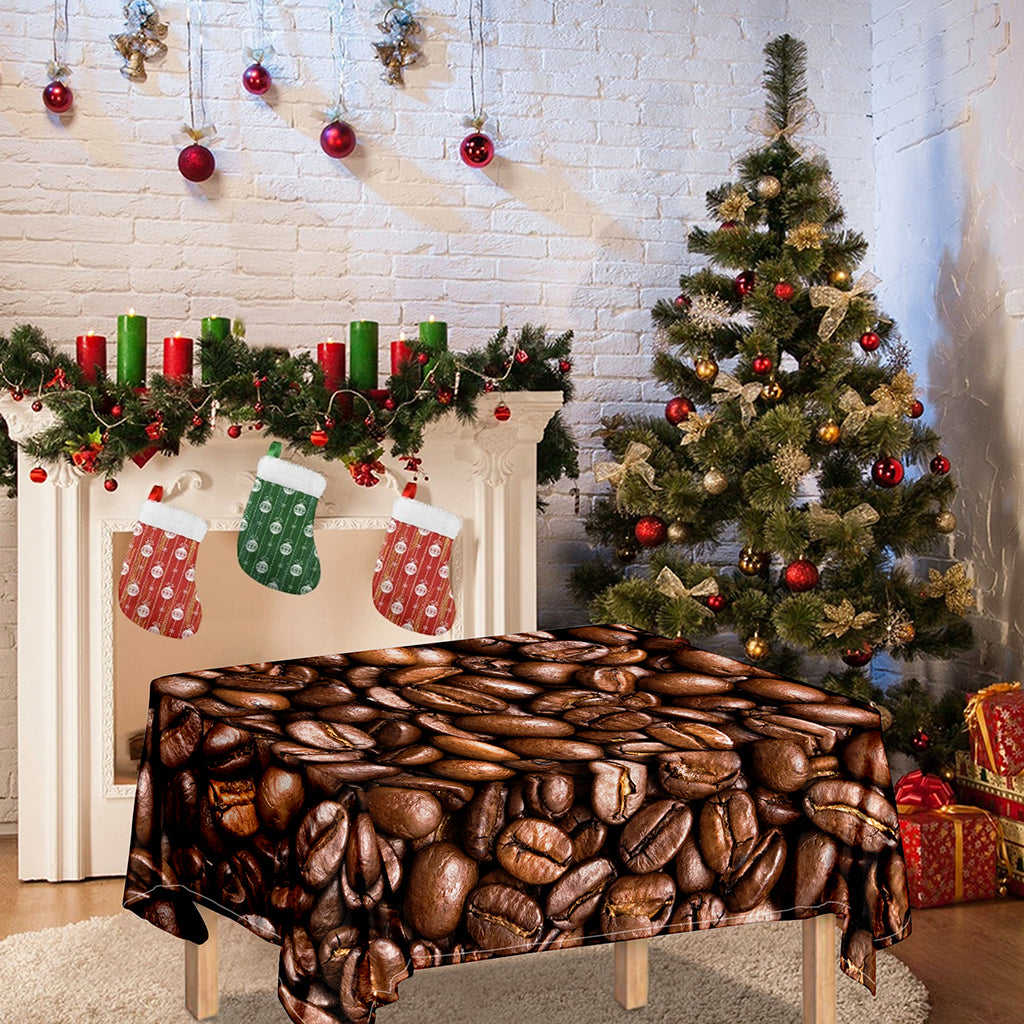 Roasted Coffee Bean Print Tablecloth
