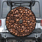 Roasted Coffee Bean Print Tire Cover With Camera Hole