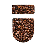 Roasted Coffee Bean Print Toilet Lid And Tank Cover Set