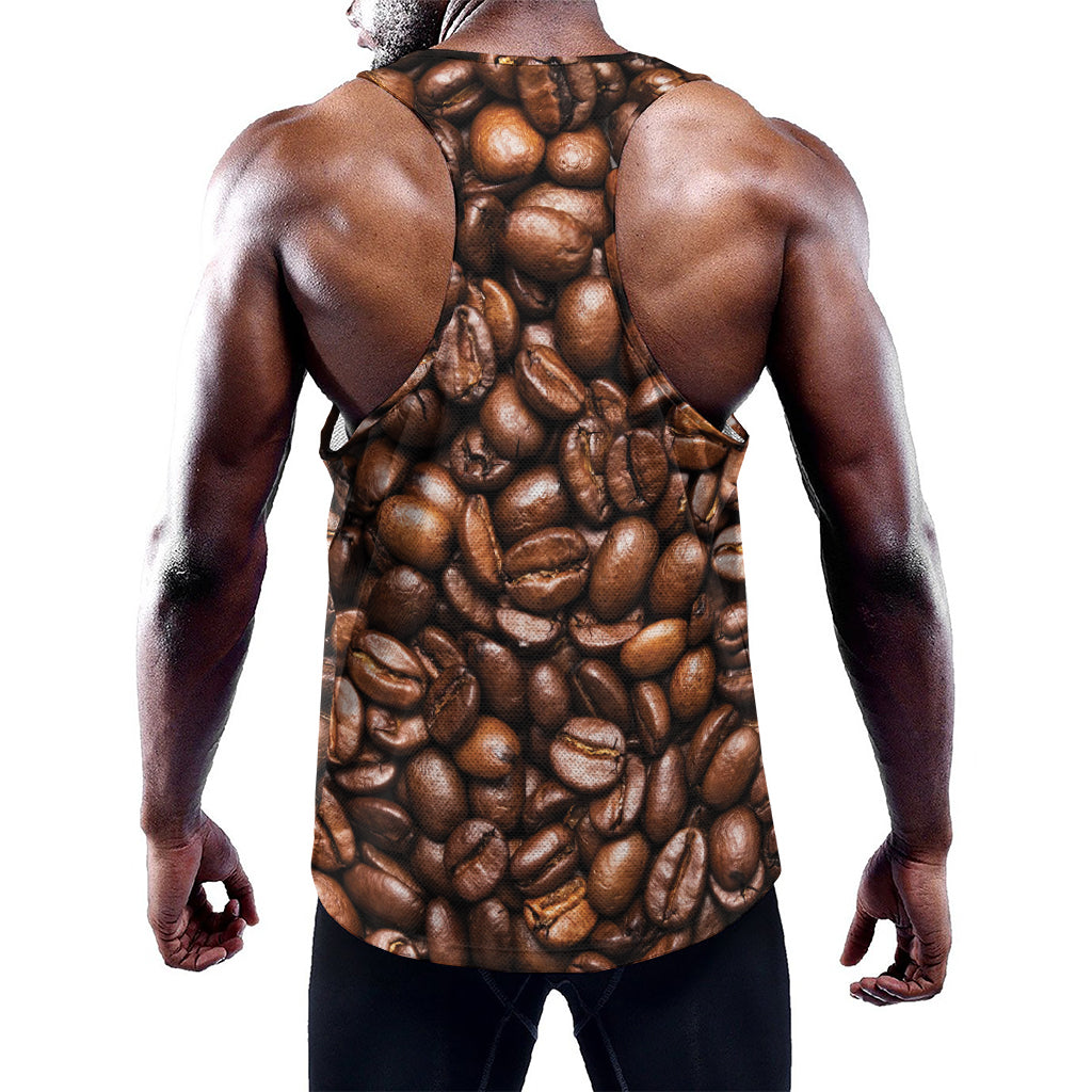 Roasted Coffee Bean Print Training Tank Top