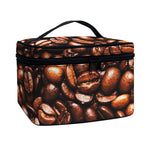 Roasted Coffee Bean Print Travel Makeup Bag