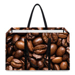 Roasted Coffee Bean Print Utility Tote Bag