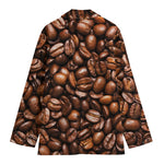 Roasted Coffee Bean Print Women's Blazer