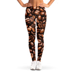 Roasted Coffee Bean Print Women's Leggings