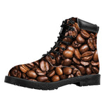 Roasted Coffee Bean Print Work Boots