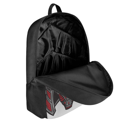 Robot Samurai Mask Print 17 Inch Backpack