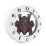 Robot Samurai Mask Print Alarm Clock