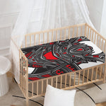 Robot Samurai Mask Print Baby Crib Sheet
