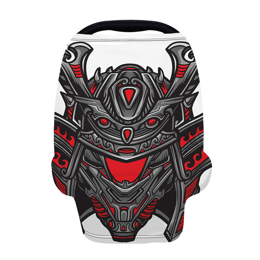 Robot Samurai Mask Print Baby Seat Cover