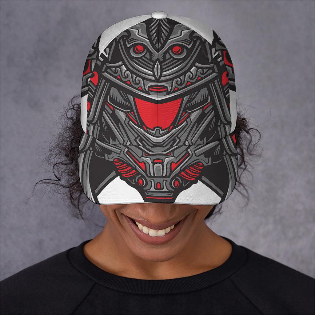 Robot Samurai Mask Print Baseball Cap