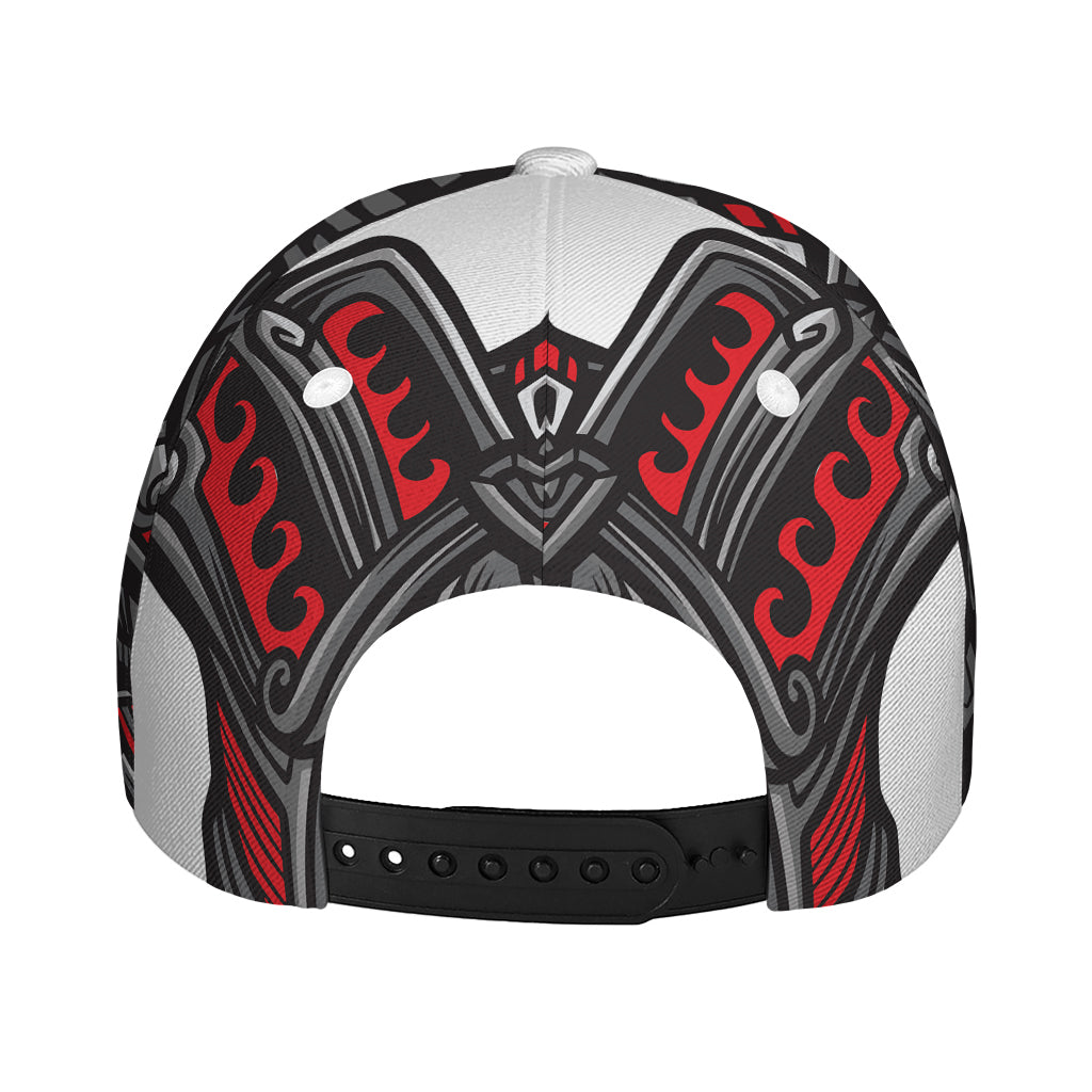 Robot Samurai Mask Print Baseball Cap