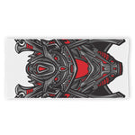 Robot Samurai Mask Print Beach Towel