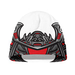 Robot Samurai Mask Print Beanie