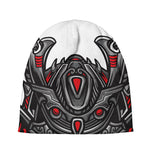 Robot Samurai Mask Print Beanie