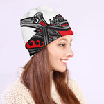 Robot Samurai Mask Print Beanie