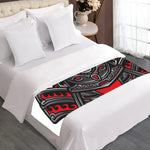 Robot Samurai Mask Print Bed Runner