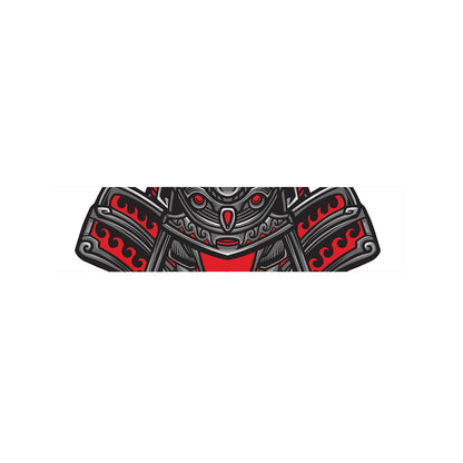 Robot Samurai Mask Print Bed Runner