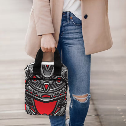 Robot Samurai Mask Print Bible Tote Bag