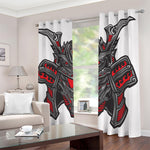Robot Samurai Mask Print Blackout Grommet Curtains