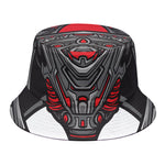 Robot Samurai Mask Print Bucket Hat