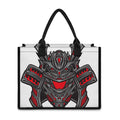 Robot Samurai Mask Print Canvas Tote Bag