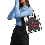 Robot Samurai Mask Print Canvas Tote Bag