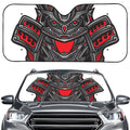 Robot Samurai Mask Print Car Windshield Sun Shade