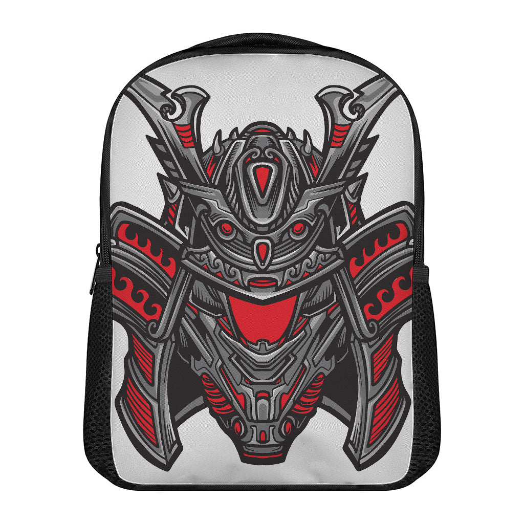 Robot Samurai Mask Print Casual Backpack