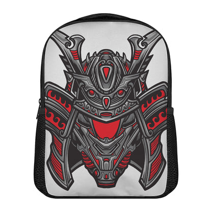 Robot Samurai Mask Print Casual Backpack