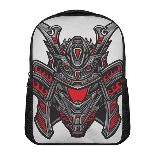 Robot Samurai Mask Print Casual Backpack