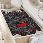 Robot Samurai Mask Print Changing Pad Cover