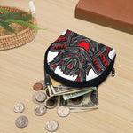 Robot Samurai Mask Print Coin Purse