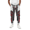 Robot Samurai Mask Print Cotton Sweatpants
