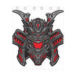 Robot Samurai Mask Print Curtain